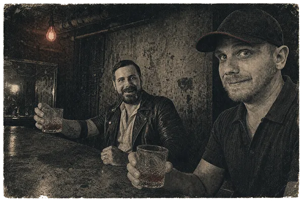 The Palm Bay Connection seated at a worn bar